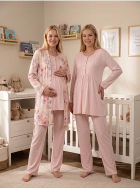 SONBAHAR KIŞ SEZONU Sabahlıklı Lohusa Pijama Takımı RML3029